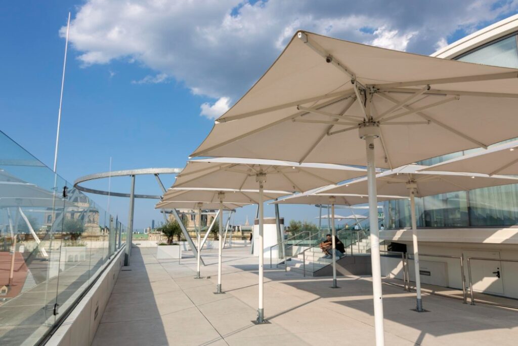 Tensile car parking shade