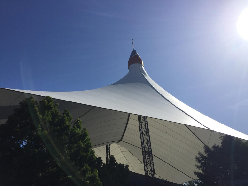 Hyper Tensile Structure against blue sky