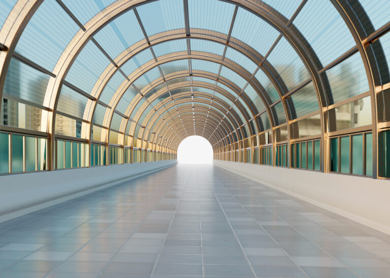 Red double conical tensile structure